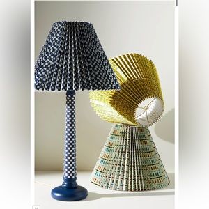Anthropologie checked lamp